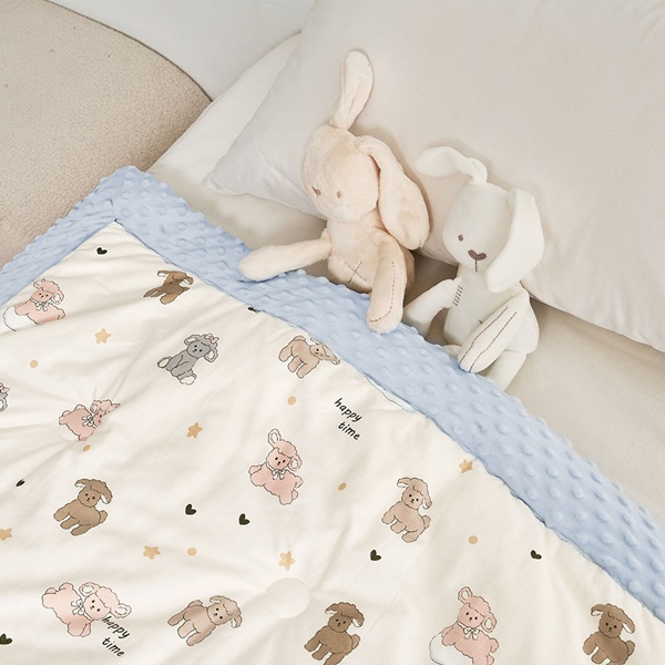 【DUYAN 竹漾】Heat Fi 兒童 精梳棉豆豆安撫被 冬被/ 120x150cm /  小羊夢境