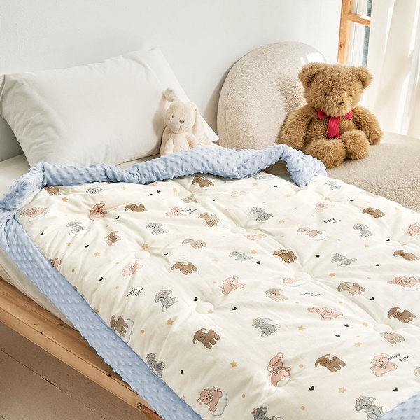 【DUYAN 竹漾】Heat Fi 兒童 精梳棉豆豆安撫被 冬被/ 120x150cm /  小羊夢境