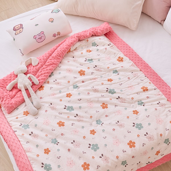 【DUYAN 竹漾】Heat Fi 兒童 精梳棉豆豆安撫被 冬被/ 120x150cm /  蓓蕾少女