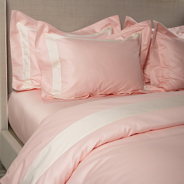 線上特賣｜【寬庭】義大利緹花寢飾四件式｜夢之影 霓霧粉