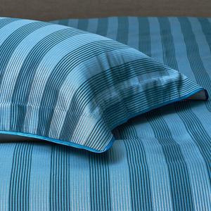 【寬庭】義大利緹花寢飾四件式｜安利略 藍綠緹花+晶岩灰