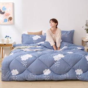 【DUYAN 竹漾】舒柔棉 雙人加大床包羽絲絨被組 / 雲朵童話 台灣製