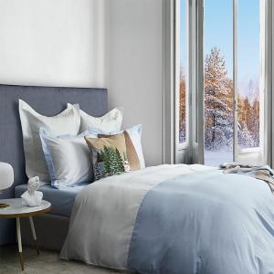 線上特賣｜【寬庭】義大利經典寢飾四件式｜ 派翠克 白+晶采藍