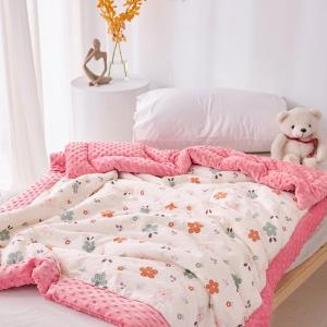 【DUYAN 竹漾】Heat Fi 兒童 精梳棉豆豆安撫被 冬被/ 120x150cm / 蓓蕾少女