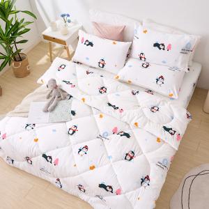 【DUYAN 竹漾】舒柔棉 單人床包羽絲絨被組 /  企鵝日常 台灣製
