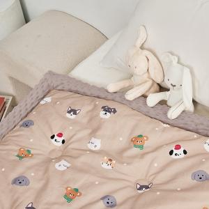 【DUYAN 竹漾】Heat Fi 兒童 精梳棉豆豆安撫被 冬被/ 120x150cm / 奶茶樂園