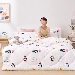 【DUYAN 竹漾】舒柔棉 雙人加大床包羽絲絨被組 /  企鵝日常 台灣製