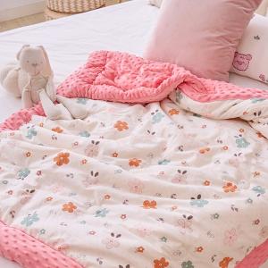 【DUYAN 竹漾】Heat Fi 兒童 精梳棉豆豆安撫被 冬被/ 120x150cm / 蓓蕾少女