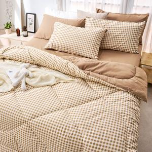 【DUYAN 竹漾】舒柔棉 單人床包羽絲絨被組 /  焦糖奶茶