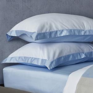 線上特賣｜【寬庭】義大利經典寢飾四件式｜ 派翠克 白+晶采藍