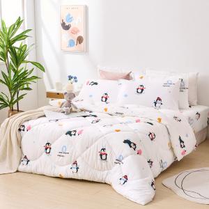 【DUYAN 竹漾】舒柔棉 單人床包羽絲絨被組 /  企鵝日常 台灣製