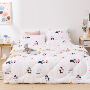 【DUYAN 竹漾】舒柔棉 單人床包羽絲絨被組 /  企鵝日常 台灣製