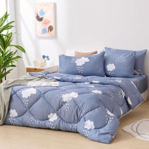 【DUYAN 竹漾】舒柔棉 雙人加大床包羽絲絨被組 / 雲朵童話 台灣製