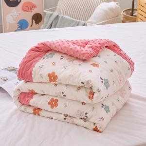 【DUYAN 竹漾】Heat Fi 兒童 精梳棉豆豆安撫被 冬被/ 120x150cm / 蓓蕾少女