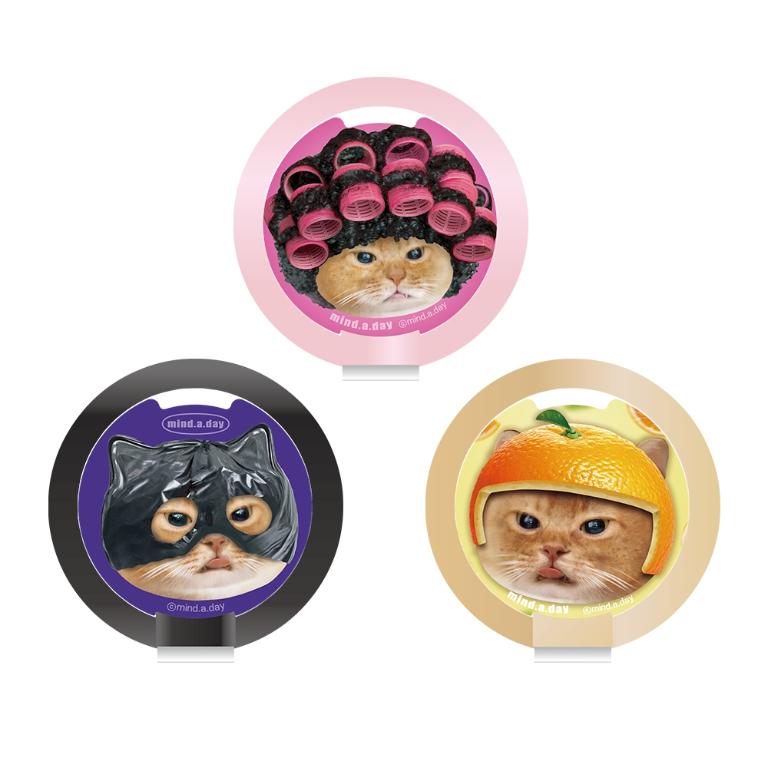 【正版授權】Mind.A.Day貓咪  鋁合金磁吸摺疊手機支架
