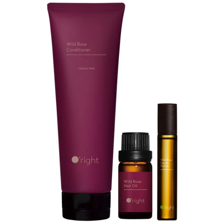 O`right 歐萊德 曠野玫瑰護髮素250mL+曠野玫瑰護髮油10mL+曠野玫瑰香水11mL