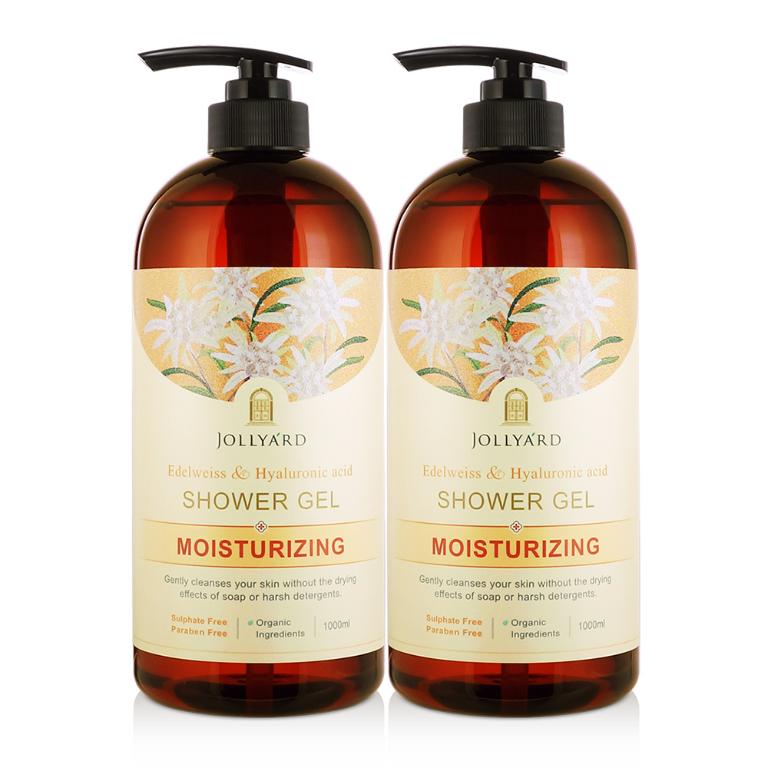 潔麗雅 雪絨花&玻尿酸潤澤沐浴露 1000ml x二瓶