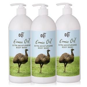 澳洲aqi 鴯鶓極潤潤膚沐浴乳1000ml x 3