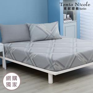 【Tonia Nicole 東妮寢飾】軌跡之間100%精梳棉床包枕套組(雙人)