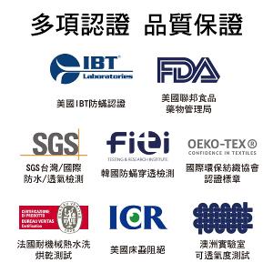 【美國寢之堡】 ICE西班牙天絲枕頭+床包式保潔墊 - 加大