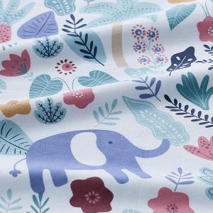 【Tonia Nicole 東妮寢飾Jr】叢林嬉遊記100%精梳棉兩用被床包組(雙人)