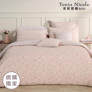【Tonia Nicole 東妮寢飾】晨曦玫瑰100%精梳棉兩用被床包組(雙人)