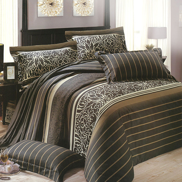 【DUYAN 竹漾】雙人/加大 - 五件式床罩組 / 40支精梳棉 / 羅浮宮 台灣製