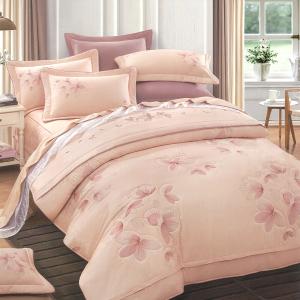 【DUYAN 竹漾】雙人/加大 - 七件式床罩組 / 60支精梳棉 / 蝶夢芙花 台灣製