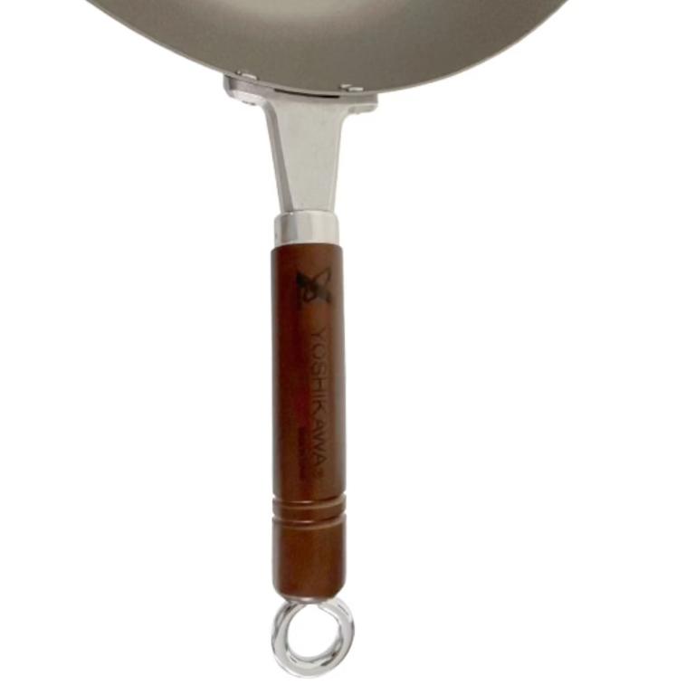 【YOSHIKAWA吉川】日本超輕純鈦炒鍋36cm(送強化玻璃鍋蓋) 日本製 3810056