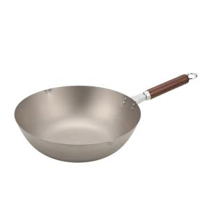 【YOSHIKAWA吉川】日本超輕純鈦炒鍋36cm(送強化玻璃鍋蓋) 日本製 3810056