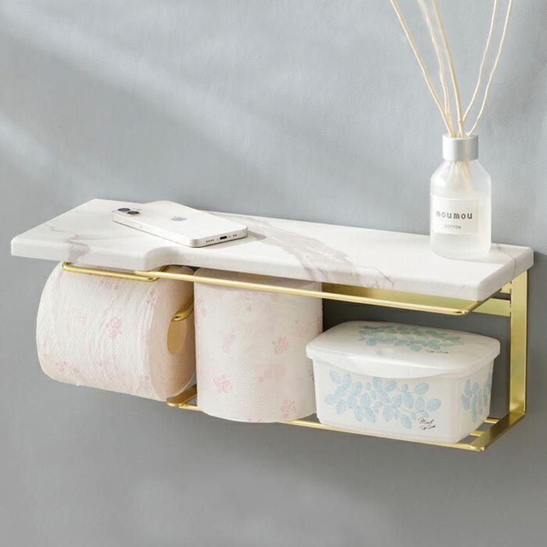 北歐風衛浴捲筒衛生紙收納架壁面置物架