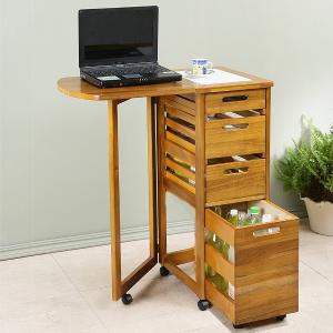 日式鄉村風折合餐桌蔬果櫃