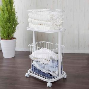 日式輕奢可移動家用雙層洗衣籃車/髒衣籃推車/衣物洗衣架/台灣製