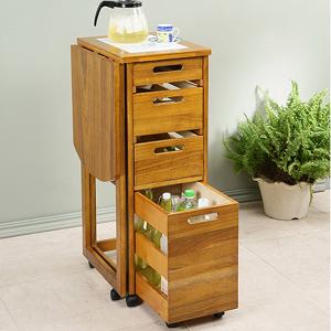 日式鄉村風折合餐桌蔬果櫃