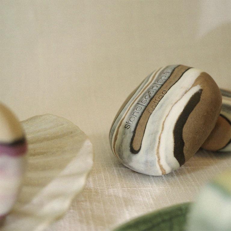 豆香無言 鵝卵石香氛輕柔磨砂皂 465