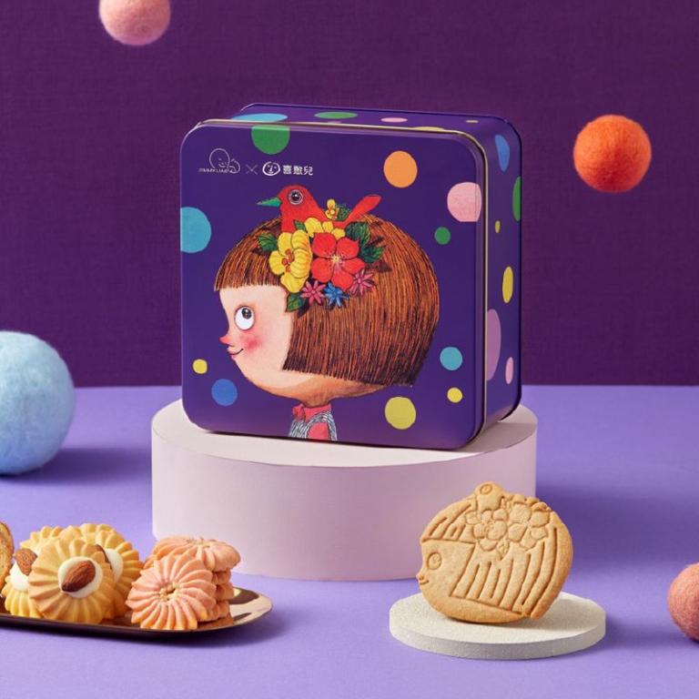 【喜憨兒】完美小孩聯名鐵盒-幸福版(紫色) I 手工餅乾 I 伴手禮