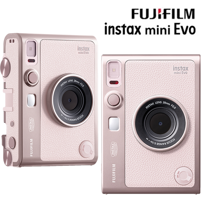 富士 FUJIFILM instax mini EVO 混合式拍立得相機 玫瑰粉 原廠公司貨