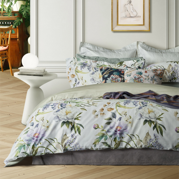 【寬庭】葡萄牙長纖棉寢飾四件式｜仲花錦簇 加大