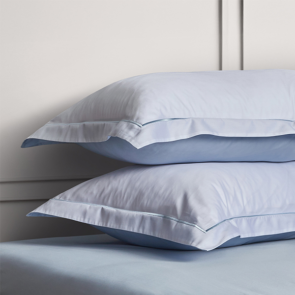 【寬庭】義大利進口棉寢飾四件式｜荷菈 天使藍 加大