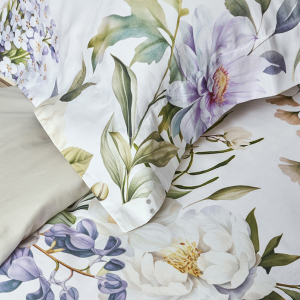 【寬庭】葡萄牙長纖棉寢飾四件式｜仲花錦簇 加大