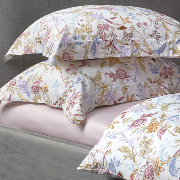 【寬庭】葡萄牙長纖棉寢飾四件式｜花漾植蘊 加大