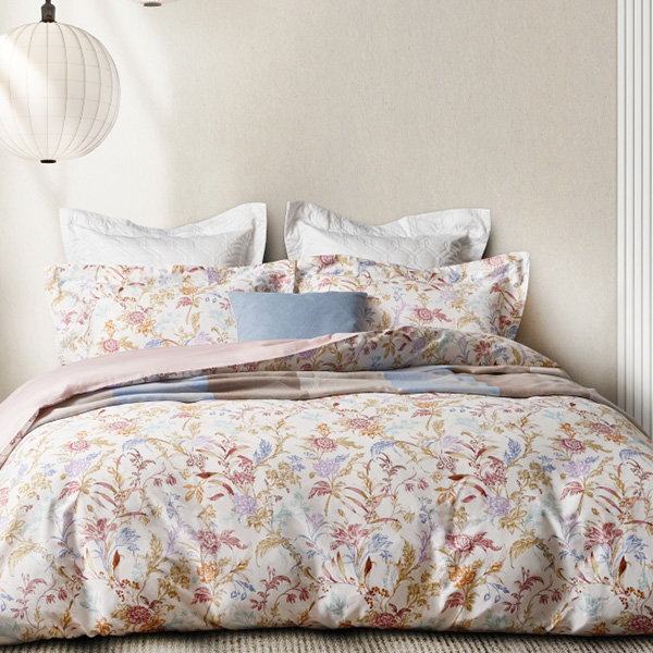 【寬庭】葡萄牙長纖棉寢飾四件式｜花漾植蘊 加大