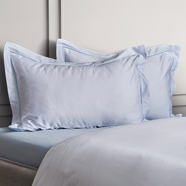 【寬庭】義大利進口棉寢飾四件式｜荷菈 天使藍 加大