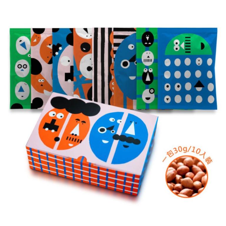 美好花生 鹹酥花生仁輕巧盒裝雙入組(台南選九號+黑金剛) 附提袋 10包/盒