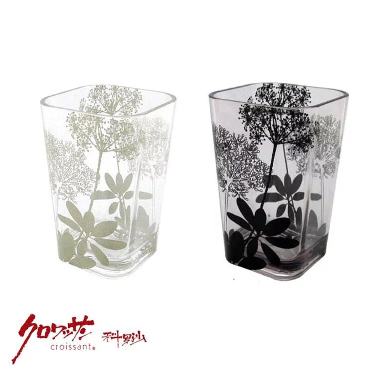 【Croissant 科羅沙】日本進口 壓克力花影漱口杯