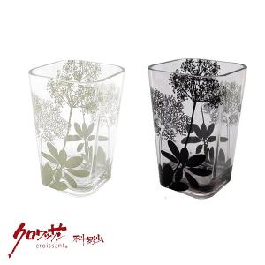 【Croissant 科羅沙】日本進口 壓克力花影漱口杯