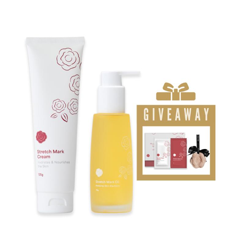 諾卡草本山茶花撫紋油 & 諾卡草本山茶花撫紋霜 (贈送油霜試用包及精油擴香石)