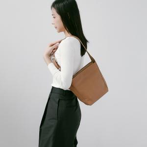 Supportingrole簡約百搭輕量兩用真皮手提肩背腋下托特包 焦糖奶茶