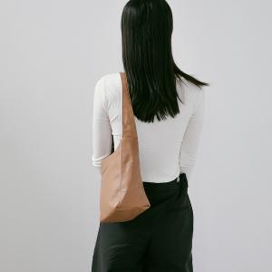 Supportingrole簡約百搭輕量兩用真皮手提肩背腋下托特包 焦糖奶茶