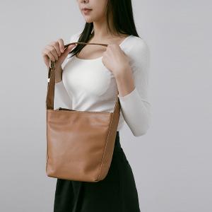 Supportingrole簡約百搭輕量兩用真皮手提肩背腋下托特包 焦糖奶茶